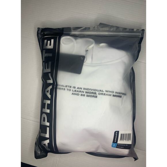 ALPHALETE Legacy Performance Cropped Hoodie. White. Small - Picture 15 of 15